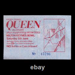 Queen 1982 Milton Keynes Bowl UK Concert Ticket Stub'Hot Space' Tour 05.06.82