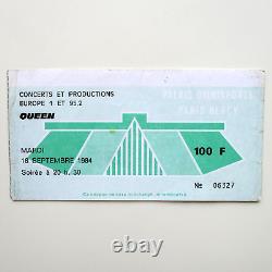 Queen 1984 Paris France'The Works Tour' Concert Ticket Stub 18.09.84