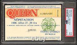 Queen 1986 Budapest Hungary Magic Tour Concert Ticket Stub PSA 2 Pop 1 Mercury