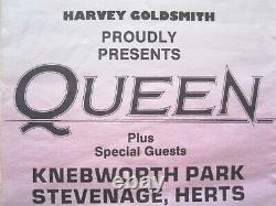 Queen 1986 Knebworth UK Concert Ticket + Top Seller Stub (A Kind Of Magic Tour)