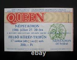 Queen 1986 Nepstadion Budapest Hungary A Kind Of Magic Tour Concert Ticket Stub