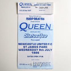 Queen 1986 Newcastle Concert Ticket + Extra Seller Stubs (A Kind Of Magic Tour)