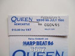 Queen 1986 Newcastle Concert Ticket + Extra Seller Stubs (A Kind Of Magic Tour)