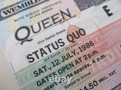 Queen'A Kind Of Magic Tour' 1986 Tour Wembley Stadium Concert Ticket Stub (Ex)