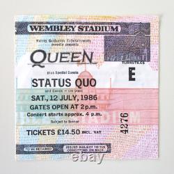 Queen A Kind Of Magic Tour 1986 Wembley UK Concert Ticket Stub 12.7.86 EX