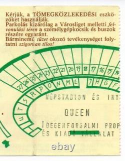 Queen -A Kind Of Magic Tour Concert Ticket Stub Budapest Népstadion Hungary 1986