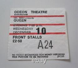 Queen Birmingham Odeon 10th December 1975 UK Tour Concert Ticket Stub