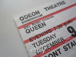 Queen Birmingham Odeon UK Tour Concert Ticket Stub 9th December 1975