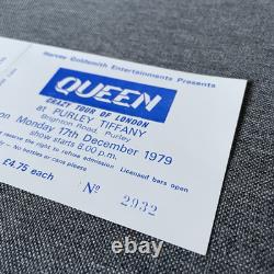 Queen Crazy Tour (1979) Purley Tiffany London U. K Concert Ticket + Stub Rare