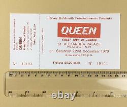 Queen Crazy Tour Alexandra Palace 1979 UK Concert Ticket + Stub Rare