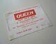 Queen Crazy Tour Of London 1979 Alexandra Palace Uk Concert Ticket Stub