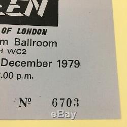 Queen Crazy Tour The Lyceum Ballroom 1979 UK Concert Ticket + Stub Rare