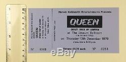 Queen Crazy Tour The Lyceum Ballroom 1979 UK Concert Ticket + Stub Rare