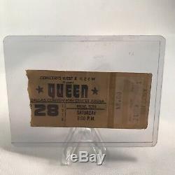 Queen Dallas Convention Center Arena Concert Ticket Stub Vintage October 28 1978