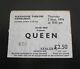 Queen Edinburgh Playhouse 1976 Uk Tour Concert Ticket Stub Freddie Mercury