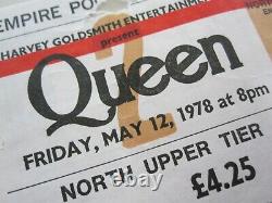 Queen'Empire Pool Wembley' 1978 Tour Concert Ticket Stub (UK)