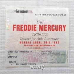Queen Freddie Mercury Tribute Concert Ticket Stub 1992 Wembley Stadium UK (Ex)