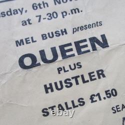 Queen + Hustler 1974 St. George's Hall Bradford UK Tour Concert Ticket Stub