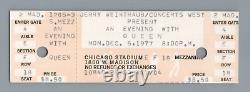 Queen In Concert Dec 5 1977 Freddie Mercury FULL unused Ticket Stub Chicago WOW