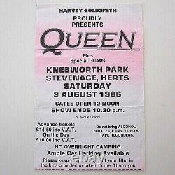 Queen Knebworth 1986 Ticket Stub UK Magic Tour Final Freddie Mercury Concert