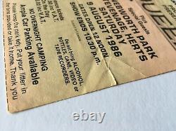 Queen Knebworth 1986 Ticket Stub UK Magic Tour Final Freddie Mercury Concert