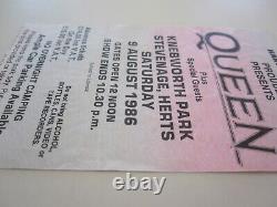 Queen Knebworth 1986 Ticket Stub UK Magic Tour Final Freddie Mercury Concert