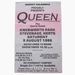 Queen Knebworth 1986 Ticket Stub UK Magic Tour Final Freddie Mercury Concert