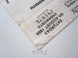 Queen Knebworth Concert Ticket + Seller Stub 1986 Final Freddie Mercury Concert