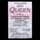 Queen Knebworth Park 1986 Concert Ticket Stub'a Kind Of Magic Tour' (vg+)