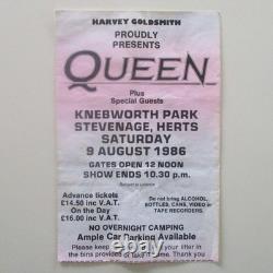 Queen Knebworth Park 1986 Concert Ticket Stub'A Kind Of Magic Tour' (VG+)