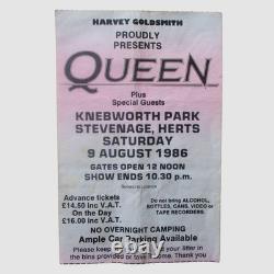 Queen Knebworth Park 1986 Concert Ticket Stub'A Kind Of Magic Tour' (VG+)