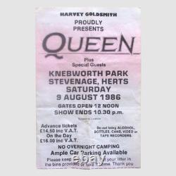 Queen Knebworth Park 1986 Concert Ticket Stub'A Kind Of Magic Tour' (VG+)