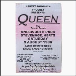 Queen Knebworth Park 1986 Concert Ticket Stub Final Freddie Mercury Concert NM