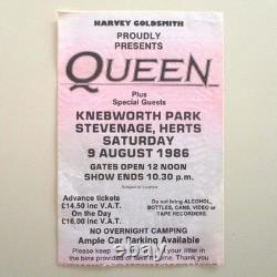 Queen Knebworth Park 1986 Concert Ticket Stub Final Freddie Mercury Concert (NM)