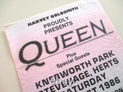 Queen Knebworth Park 1986 Concert Ticket Stub Final Freddie Mercury Concert (NM)