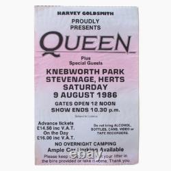 Queen Knebworth Park 1986 Concert Ticket Stub Final Freddie Mercury Concert NM