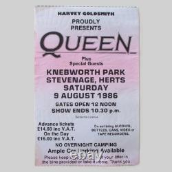 Queen Knebworth Park 1986 Concert Ticket Stub Final Freddie Mercury Concert NM