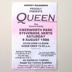 Queen Knebworth Park 1986 Concert Ticket Stub UK Near Mint