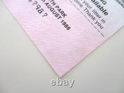 Queen Knebworth Ticket + Bottom Stub 1986 Final Freddie Mercury Concert EX+