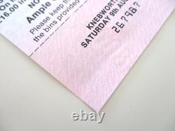 Queen Knebworth Ticket + Bottom Stub 1986 Final Freddie Mercury Concert EX+