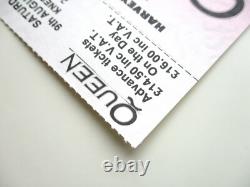 Queen Knebworth Ticket + Complete Seller Stub 1986 Final Freddie Mercury Concert