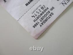 Queen Knebworth Ticket + Seller Stub 1986 Final Freddie Mercury Concert G+