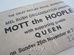 Queen (Mott The Hoople) 1973 Caley Picture House Edinburgh Concert Ticket Stub Queen (Mott The Hoople) 1973 Caley Picture House Edinburgh Concert Ticket Stub