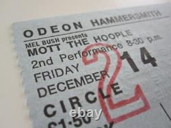 Queen (Mott The Hoople) 1973 Hammersmith Odeon UK Tour Concert Ticket Stub (NM)