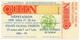 Queen Orig. Concert Ticket And Stub Budapest Hungary Népstadion 27. Jul. 1986