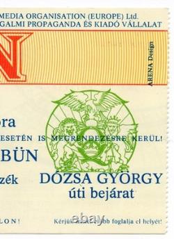 Queen Orig. Concert Ticket And Stub Budapest Hungary Népstadion 27. Jul. 1986
