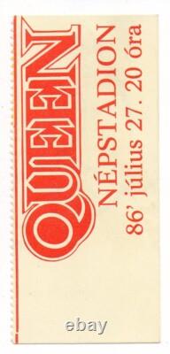 Queen Orig. Concert Ticket And Stub Budapest Hungary Népstadion 27. Jul. 1986