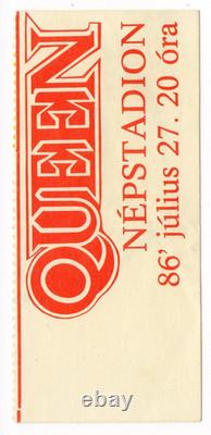 Queen Orig. Concert Ticket And Stub Budapest Hungary Népstadion 27. Jul. 1986