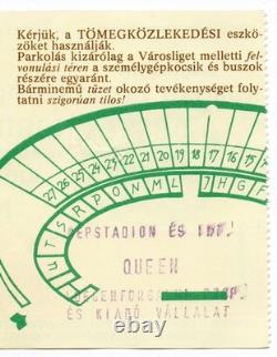 Queen Orig. Concert Ticket And Stub Budapest Hungary Népstadion 27. Jul. 1986