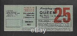 Queen The Works 1984 Tour Olympiahalle Munich Germany Concert Ticket Stub